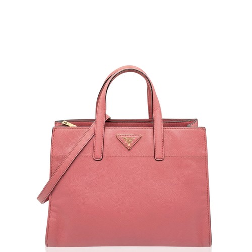 Prada Two Way Bag Pink Saffiano Calfskin (dh010926h3)