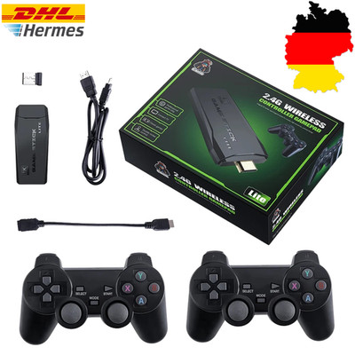 DIXSG 4K Game Stick Lite 64GB Retro Konsole mit 2 Wireless Controllern