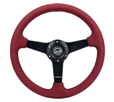NRG INNOVATION Steering Wheel 350mm 1.5 in Dish Burgundy Alcanta RST-037MB-BUA