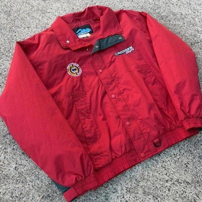 Vintage Y2K NASCAR Miccosukee Racing Jacket Red Windbreaker Tri-Mountain Zip Up