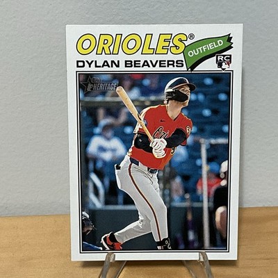 2026 Topps Heritage Dylan Beavers #48 RC Baltimore Orioles Baseball Card 3Y ￼