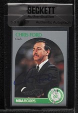 BAS 1990-91 NBA Hoops Chris Ford #306 Seal of Authenticity Auto 3c7