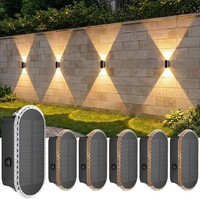 Solar Wandleuchten Außen 6 StüCk Solarleuchten Up Down 3000K 4000K 6500K
