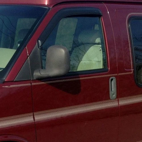 Ленточные вентиляционные козырьки для наружных дверей AVS 3M для фургона Express Savana 1996-2025 годов выпуска - Изображение 2 из 3