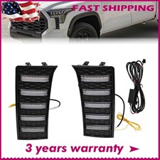 2pc Lr For Toyota Tundra 2022-2025 Led Drl Daytime Running Light Headlight Kit