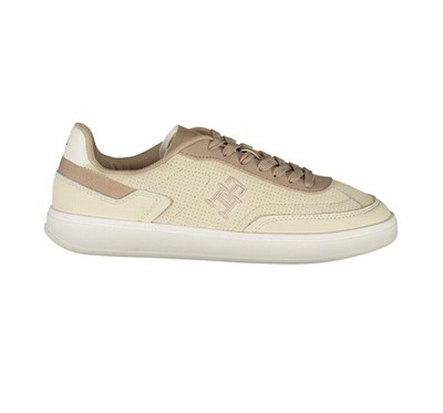 Tommy Hilfiger Frau Turnschuhe Neu Beige Brown Logo Gr