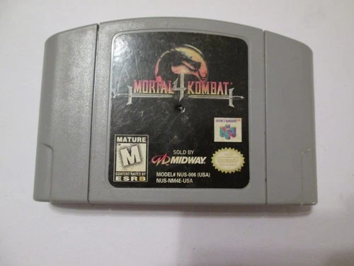 New ListingMortal Kombat 4 Game Cartridge Nintendo N64 Game Working Authentic