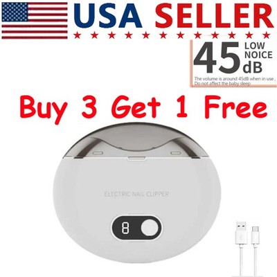 Electric Automatic Nail Clippers Toe Thick Nails Cutter Pedicure USB Portable