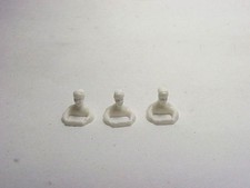 HO SCALE 3 TJ DRIVERS WITH HEADS. INJECTION MOLDED. NO BLUE OR RED HEADS   