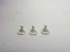 HO SCALE 3 TJ DRIVERS WITH  HEADS. INJECTION MOLDED. NO BLUE OR RED HEADS !!!!