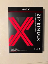 VaultX Black/Red Pokemon SV10 First Edition - 9 Pocket Exo-Tec Zip Binder - NEW