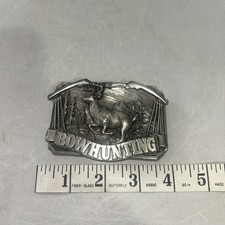 1983 Bow Hunting Belt Buckle Deer Hunter Stag Buck Siskiyou Buckle Co. Oregon