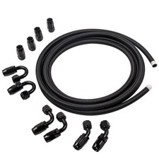 AN8 -8AN 16FT Fitting Nylon Braided Gas Oil Fuel Hose End Line Pipe Kit 5 Meters