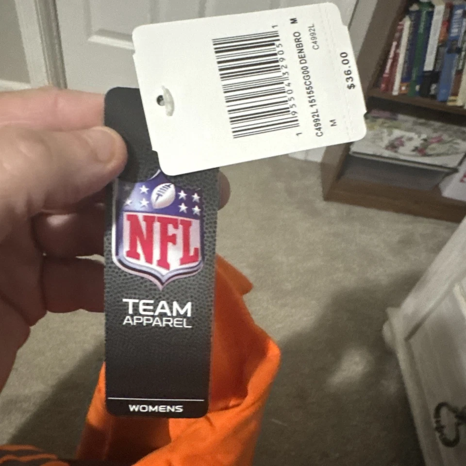 Denver Broncos Button Down Shirt Women’s Size Medium. New In Bag With Tags - Image 4 of 4