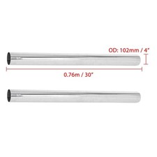 2pc 4 102mm Od Straight Exhaust Pipe Tube Piping 30 Long T304 Stainless Steel 2pc 4 102mm Od Straight Exhaust Pipe Tube Piping 30 Long T304 Stainless Steel