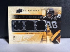 2008 UD Premier Lynn Swann TRIPLE GAME WORN Patch /25 STEELERS LEGEND HOF SSP