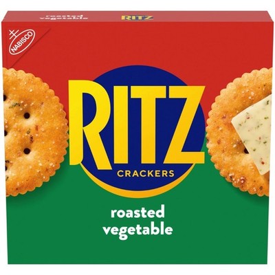 (3 pack) RITZ Roasted Vegetable Crackers, Snacks for Kids and Adults