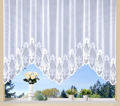 Weckbrodt Bogen-Store Mara, Jacquard mit Kräuselband, halbtransparent, weiß