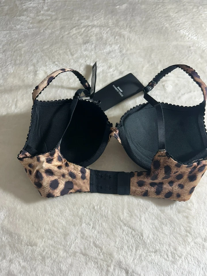 Dolce Gabanna x SKIMS - Sujetador Pushup Lágrima Definitivo - Leopardo Talla 32C Nuevo con Etiquetas Foto 2 de 4