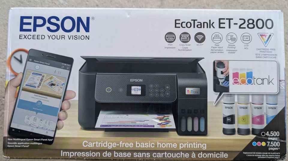 Epson EcoTank ET-2800 Wireless All-in-One Supertank Color Printer NEW - Image 3 of 4