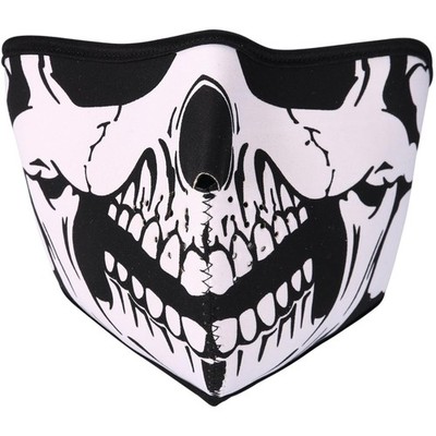 Gesichtsmaske, Gotic Punk Motorrad, Half Face Tarnmask, Cosplay Black White