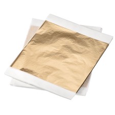 100 x Champagne Gold Leaf Papers Gold Leaf Foil Sheet 5.5" x 5.5"