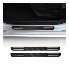 Einstiegsleisten Türschweller für Autos 38cm Chrom Kohlefaserfolien 2tlg