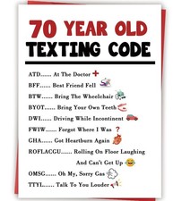 70th Birthday Card Funny Decorations for Women Men Party Supplies Ideas