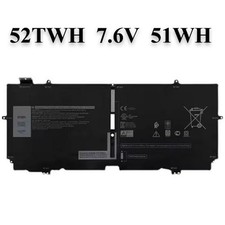 51Wh 52TWH Laptop Battery for Dell XPS 13 7390 2-in-1 Series Notebook P103G