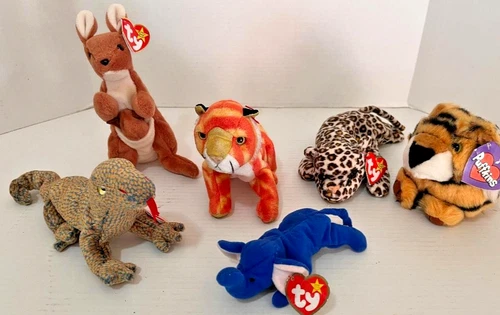 Ty Beanie Babies Vintage Lot 6 "Out of Africa!'