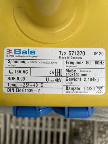 Bals Energie Würfel mit Schukodose und Bananen Stecker - Bild 6 von 6