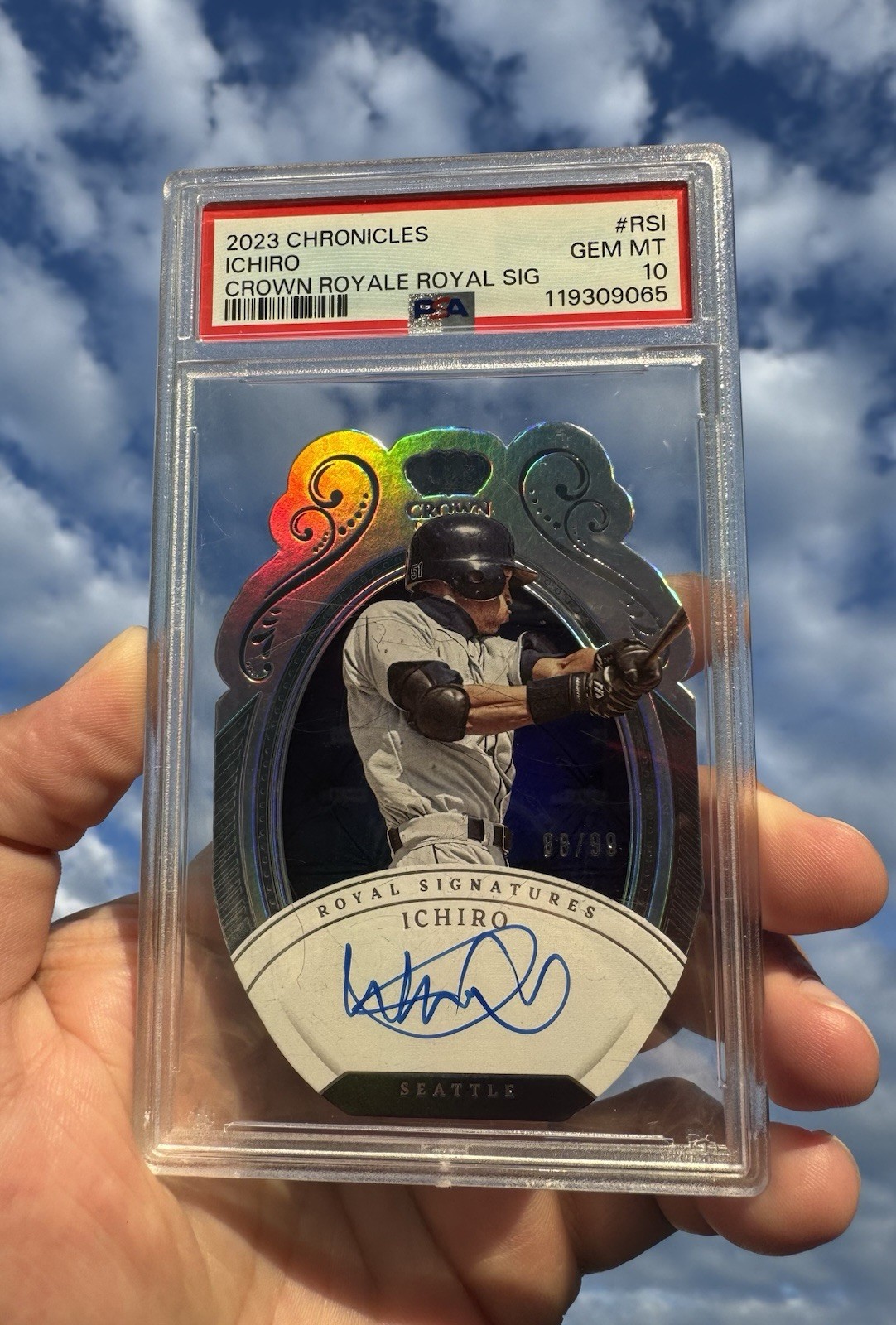 2023 Panini Crown Royale Royal Auto Ichiro Suzuki #RS-I Holo Silver /99 PSA 10