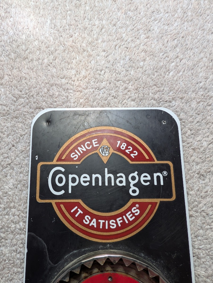 Copenhagen Snuff Tobacco Can Lid Cutter Opener Sign For Wall Or Counter