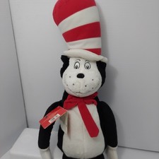 Cat In The Hat Plush Dr Seuss Kohls Cares W/Tag 21" I Can Read With My Eyes Shut
