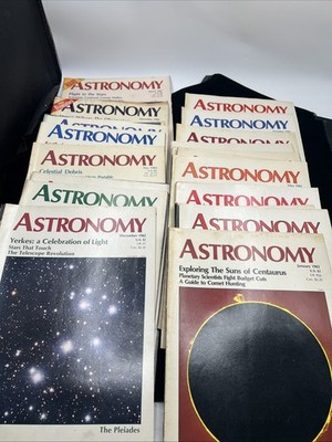 Astronomy Magazine Lot Of 20 1982 Searching for Extra-Terrestrials 83 86 87 Vtg