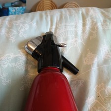 Vintage  SPARKLETS Red Stainless Steel Soda Syphon Siphon   1L