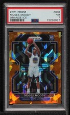 2021-22 Panini Prizm Orange Ice Prizm Moses Moody #308 PSA 7 0ym4
