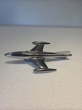 Vintage Chrome Automobile Hood Ornament Jet Airplane Emblem 1950s Ford Chevy Vintage Chrome Automobile Hood Ornament Jet Airplane Emblem 1950s Ford Chevy
