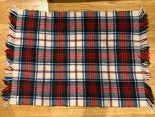 Vintage Marshall Field Wool Lap Blanket  Dress Macduff Scotland 42” X 33”