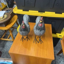 Young's Inc Resin Tabletop Black Rooster with Metal Legs 2 Piece ASSORTED,One wi