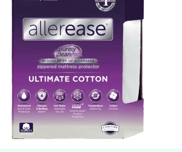 AllerEase Zippered Mattress Protector Bed Bug Waterproof Protection - Twin