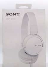 Sony MDR-ZX110 White Wired On-Ear Stereo Headphones New Sealed