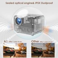 WiFi Smart Projector 1080p 25000lumen HD LED Android Home Theater HDMI USB