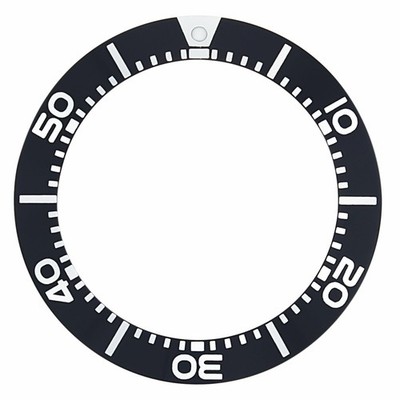 LÜNETTENEINSATZ FÜR SEIKO UHR PROSPEX SBCZ025 DIVER KINETIC SCUBA 200M SCHWARZ