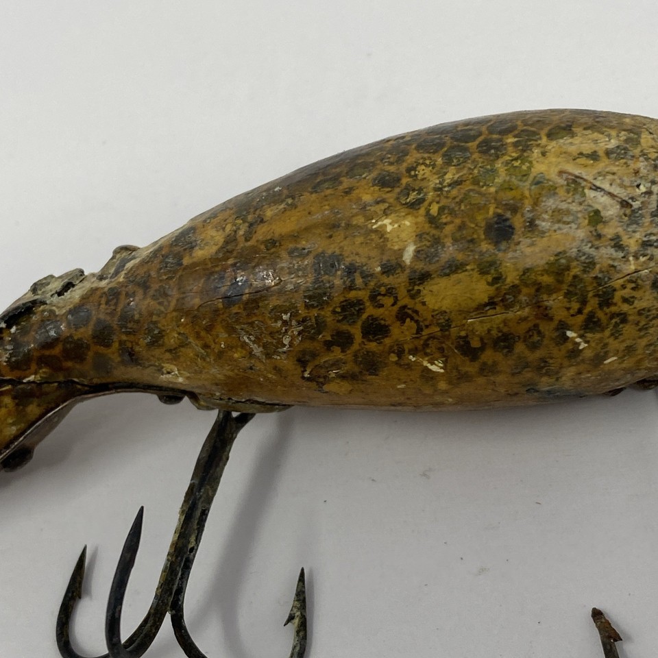 Vintage Fishing Lure With Two 3-prong Hooks, One Eye Intact Antique | eBay