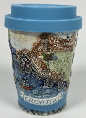 Croatia 3D Map Ceramic Coffee Mug/Cup ~ Stunning Decor ~ Gift
