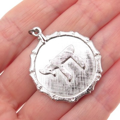 JAY POSON 925 Sterling Silver Vintage Chai Judaica Charm Pendant