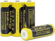 Rechargeable Solar Batteries Outdoor Garden Light LiFePo4 14430 3.2V 450mAh NEW