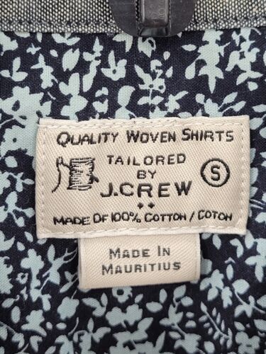 J Crew Shirt Mens Small Blue Floral Long Sleve Button Up Preppy Cotton - Picture 3 of 8