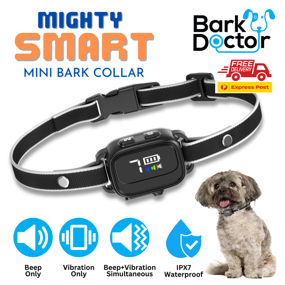 Bark Doctor MIGHTY SMART MINI Bark eCollar *DEAF DOGS TEACUP MINIATURE 1.5-12kg | eBay Australia Bark Doctor MIGHTY SMART MINI Bark eCollar *DEAF DOGS TEACUP MINIATURE 1.5-12kg | eBay Australia